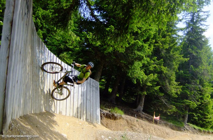 An easy solution to braking bumps, make the berms out of wood...