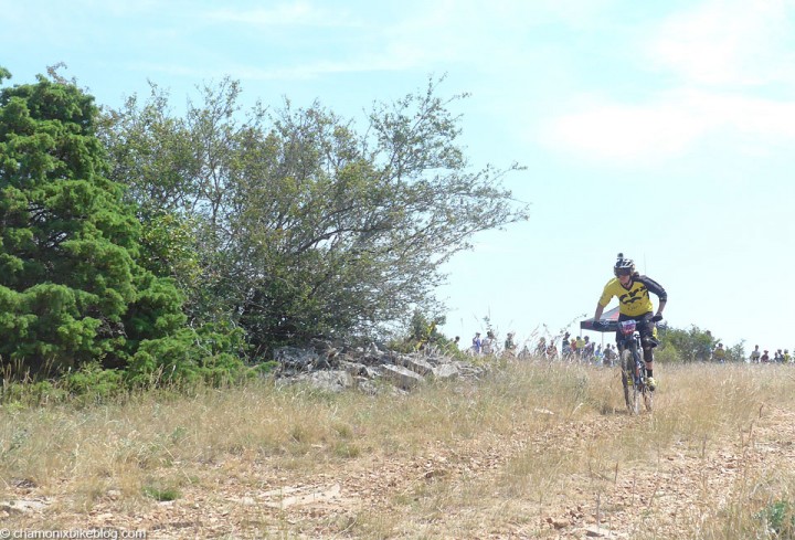 The legend that is Anne Caroline Chausson, on probably the only boring bit of the trail. My photography suffered as much as my riding in the heat.