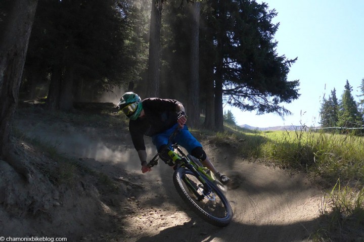 Start with a banger. Pila summed up in 1 shot, dust hanging in the air, a fun berm, and as a tribute to Dirt mag, backlit rider with reflective goggles on.