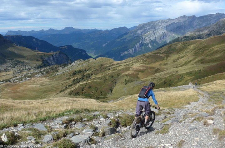 Halfway down from the Col to the Refuge Alfred Wills. You get a lot of down for your effort here.