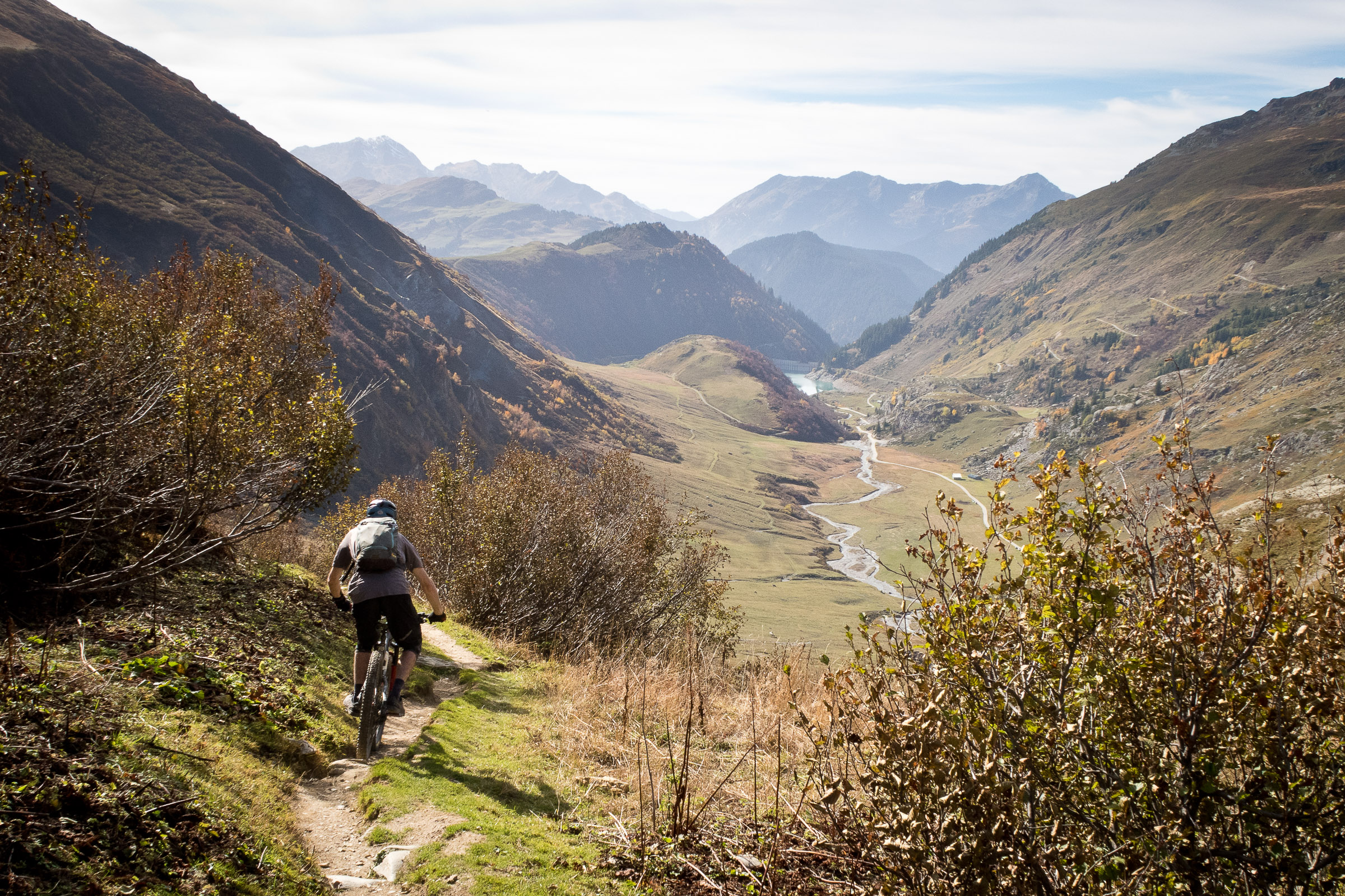 Amazing how much a trail can change in the space of 100m or so, out with the rocks and exposure, in with dirt and flow.