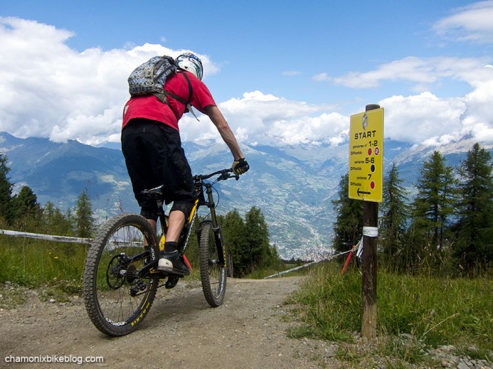 Spence: Setting off on the more natural trails, rider's right of the lift line