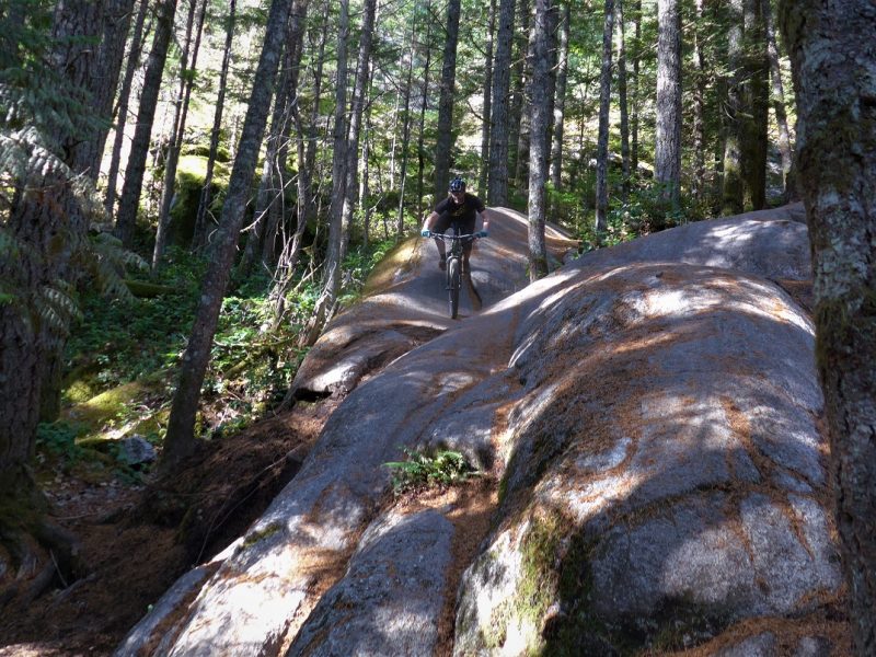 J.P. dropping into one of the many, many Squamish rock rolls, this one on "Entrails"